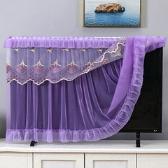 Dustproof cover on 32 inch TV showing breathable net material