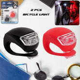 Silicone LED Bike Light Set installed on bike frame
