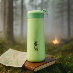 Green Plastic Flask with Screw Lid