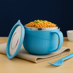 Side view of Apex Hot-X noodle bowl holding hot soup
