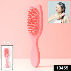 Close-up of silicone shampoo brush bristles