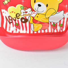 Baby bib folded displaying plastic exterior