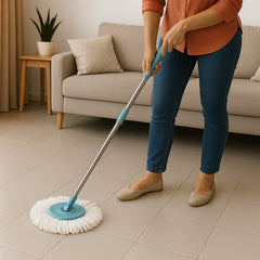 Durable stainless steel mop rods laid out