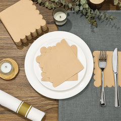 Decorative Scalloped Edge Tissue Napkins