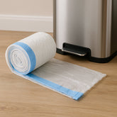 Premium 45x45 cm garbage bag with blue tie handle