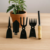 5 in 1 gardening hand tool set tools laid out