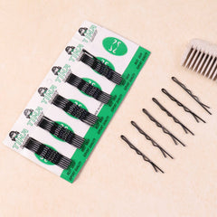 Set of 36 small black bobby pins