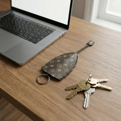 Stylish key organizer pouch with patterned finish