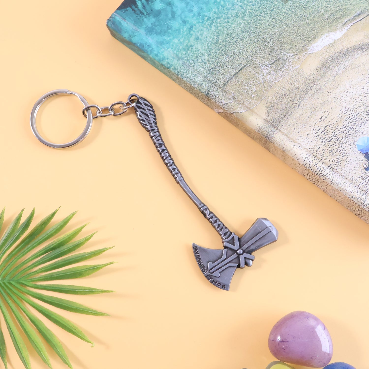 Premium Metal Axe Keychain with detailed 3D axe design