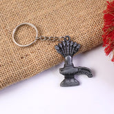 Premium metal Shiva Lingam keychain with Naag