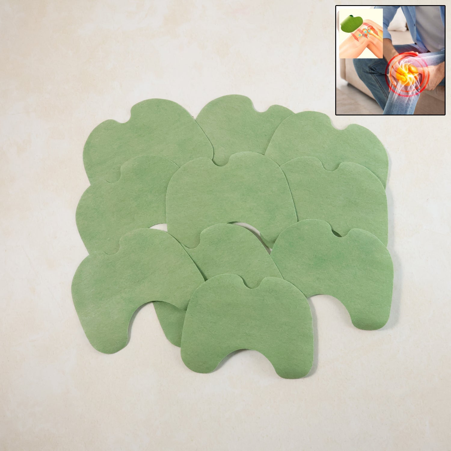 Herbal Knee Relief Patches applied on knee