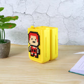 DIY Pixel Art Pen Stand showcasing colorful building block design