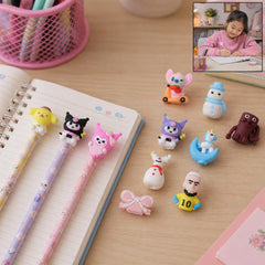 Cute Cartoon Pencil Topper Cap (1 Pc Mix Design)