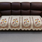 Floral Sofa Seat Runner Protector - (1 Pc / 134x28 Inch)