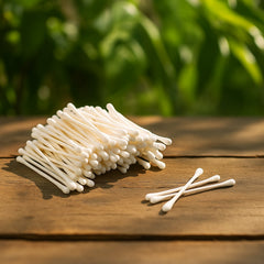 Paper-stick cotton swabs pack with soft dual cotton tips