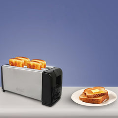 Orbit 1200W stainless steel pop-up toaster front view