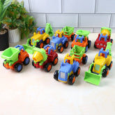Funwoods Its Bitsy Construction Vehicle Toy Set with 8 colorful mini trucks