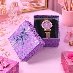 Elegant ladies wrist watch front view