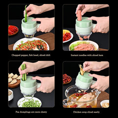 Electric food slicer for slicing fruits and vegetables