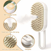 Electric Steam Hair Removal & Massage Brush for Pets
