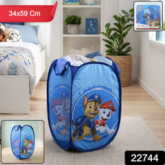Kids Cartoon Foldable Laundry Basket Toy Storage Hamper (1 Pc, 34x59cm)