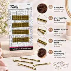 Hair pins wavy detail