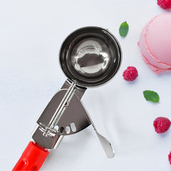 Quick release portion scoop for desserts