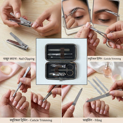 6 in 1 Professional Manicure Pedicure Nail Grooming Kit (1 Set)