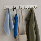 Stainless Steel Wall Mounted 6-Hook Coat Rack on wall