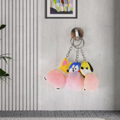 Puff Pals Animal Key Ring stress relief keychain