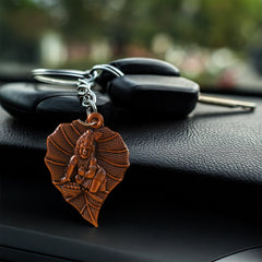 Sturdy metal keyring attached to antique keychain