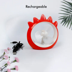 Compact USB rechargeable table fan