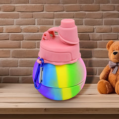 Silicone collapsible water bottle close-up