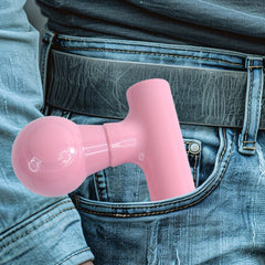 Black mini massager handheld usage