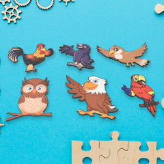 GEMEM Wooden Bird Peg Puzzle Board for Kids