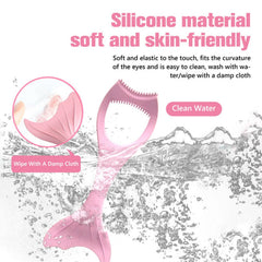 Silicone eyeliner stencil wings with mascara brush