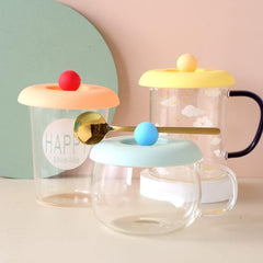 Snap-on silicone lid for cup