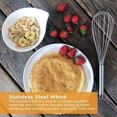 Large Stainless Steel Balloon Whisk Heavy-Duty Kitchen Tool (30cm / 1 Pc)