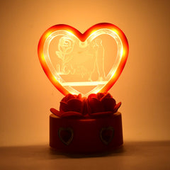Heart-Shaped Couple Showpiece