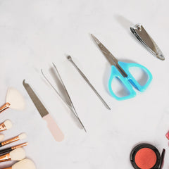 5-IN-1 Stainless Steel Professional Manicure Set in PU leather case