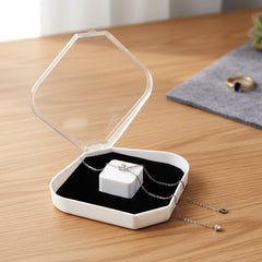 Open mini jewellery box showing soft cushion insert