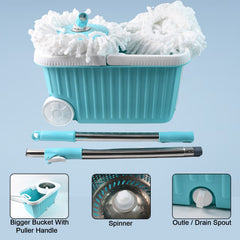 Telescopic stainless steel handle of Apex Magic Spin Mop