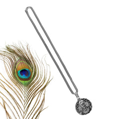 Hanuman locket on silver chain