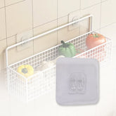 Self adhesive transparent wall hook on bathroom tile
