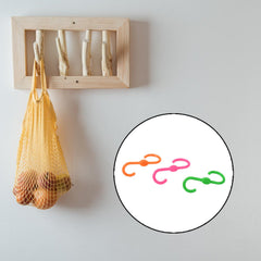 FlexiCloth Plastic S Hooks Hanging Clothes and Accessories