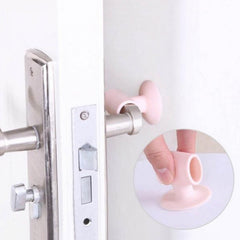 Silicone door stopper holding keys and cables