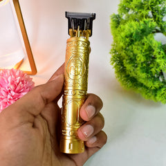 Trimmer in hand showing compact design