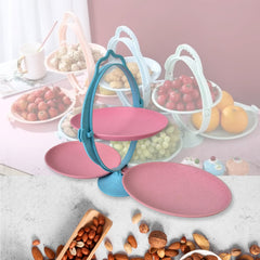 Elegant foldable fruit tray expanded