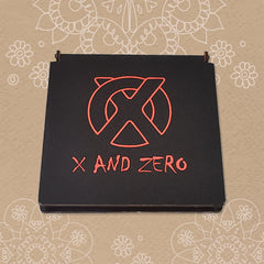 Rustic X & O challenge game board