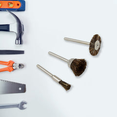 Rust removal brass wire wheel tool close-up